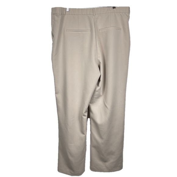 Abercrombie Sloane Tailored Wide Leg Pant Curve Love A&F light taupe size 35 /20 - Picture 3 of 10